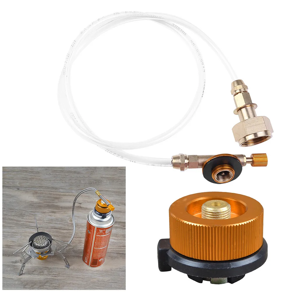 Flat Gas Tank Charging Valve Flat Gas Tank Charging Valve For Outdoor Stoves Adapter Camping Gas Tank Set
