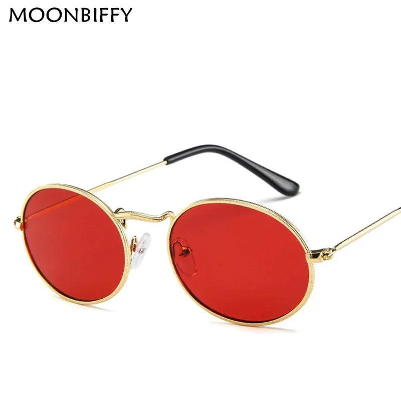 

Oval Women Sunglasses Men Glasses Lady Luxury Retro Metal Sun Glasses Vintage Mirror UV400 oculos de sol