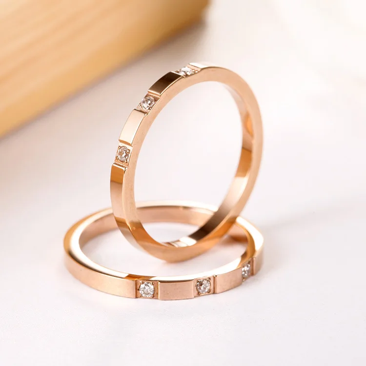 Высокое качество Титановая сталь маленький кубический цирконий антиаллергенный