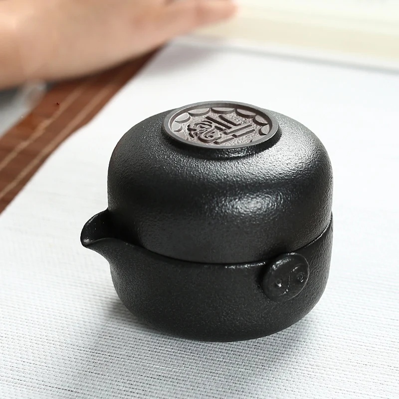 Китайский семейный чайный горшок керамическая ретро-дизайнерская чайная чашка