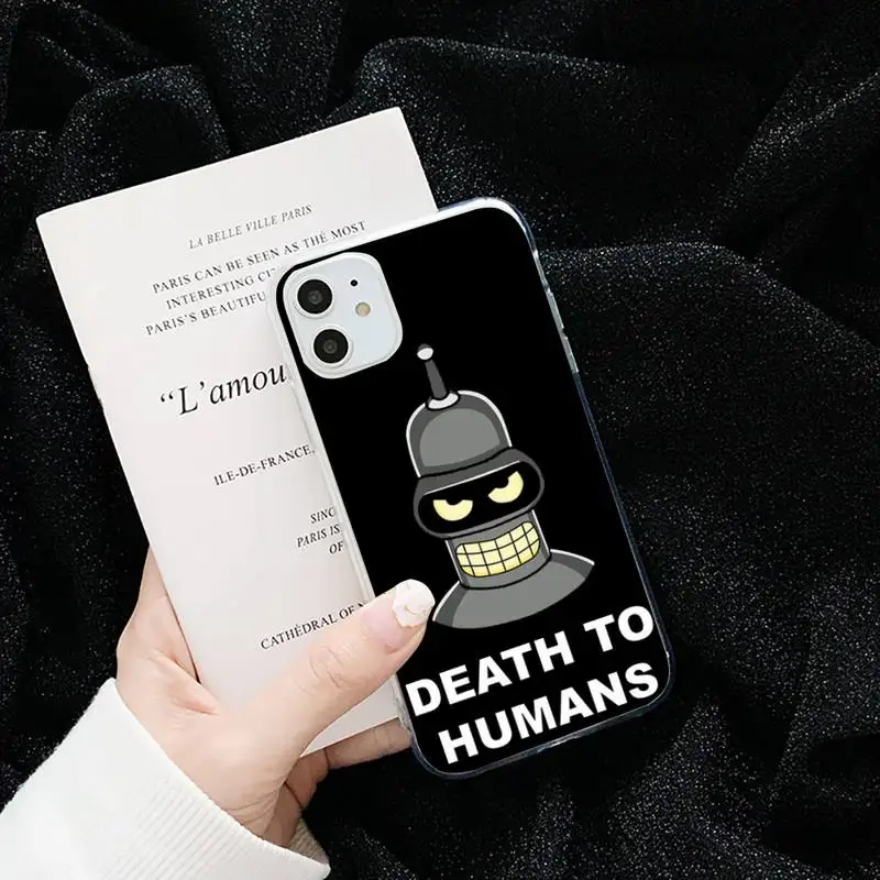 

Cute Futuramas for kid Phone Case Transparent for iPhone 6 7 8 11 12 s mini pro X XS XR MAX Plus cover funda shell