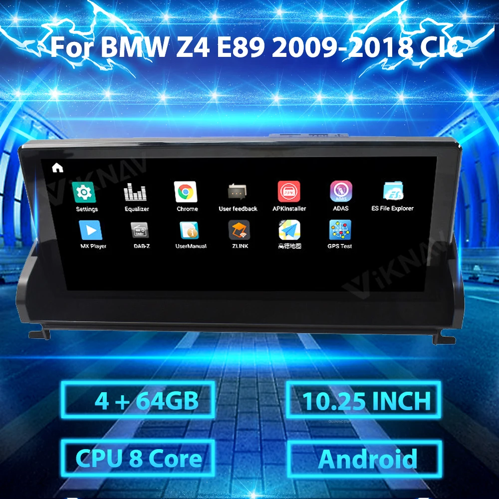 10.25 inç Android araba radyo ile ekran için BMW Z4 E89 2009-2018 CIC GPS navigasyon DVD multimedya oynatıcı 2din