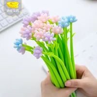 6pcs creative student pen cute meaty plant decompression swing neutral pen office exams use more black water pens