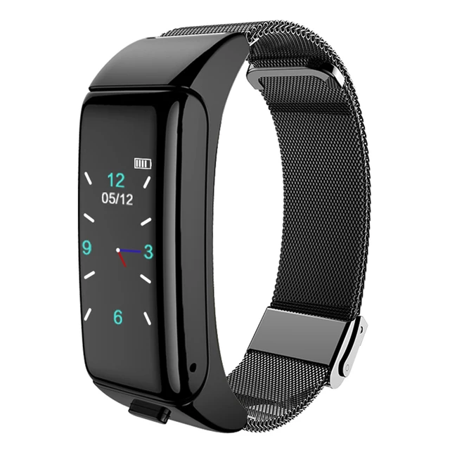 

2-In-1 Smart Bluetooth Headset Bracelet Heart Rate Health Monitoring Smart Watch B6 Bluetooth Earphone Bracelet Wristband