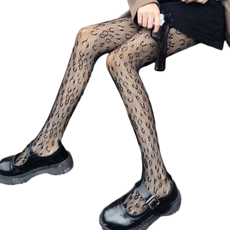 

Women Sexy Black Fishnet Nylon Tights Hosiery Star Plaid Jacquard Mesh Pantyhose N0HE