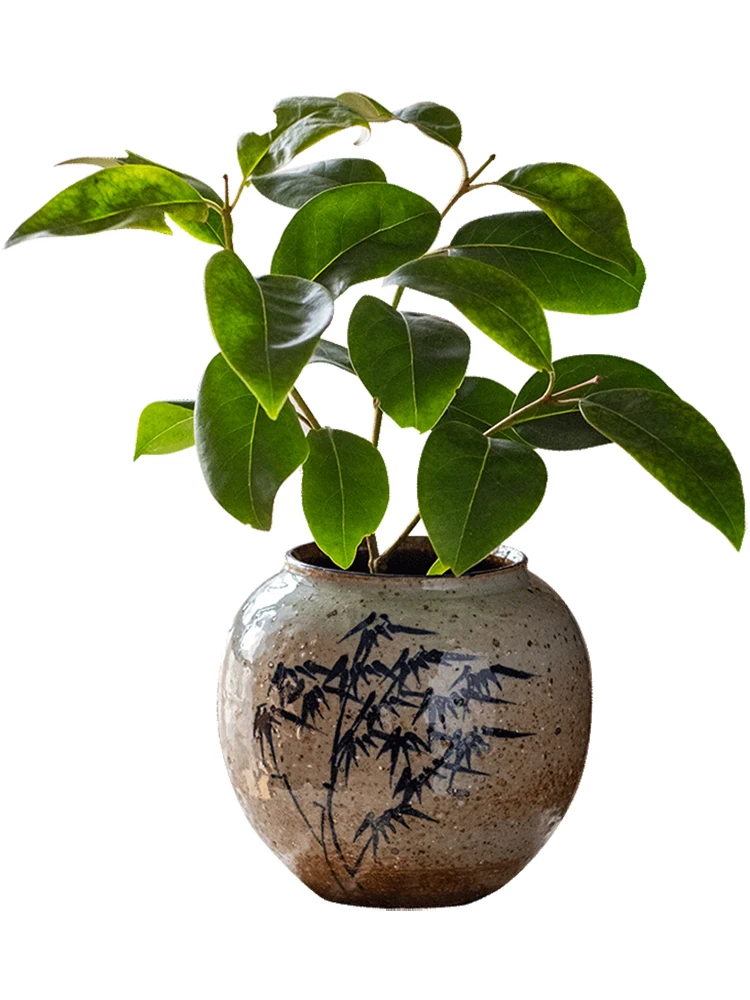 

Modern Pastoral Flower Pot For Indoor Flowers Ceramic Flower Pot Green Plant Simple High Capacity Maceta Home Decoration EJ50FP