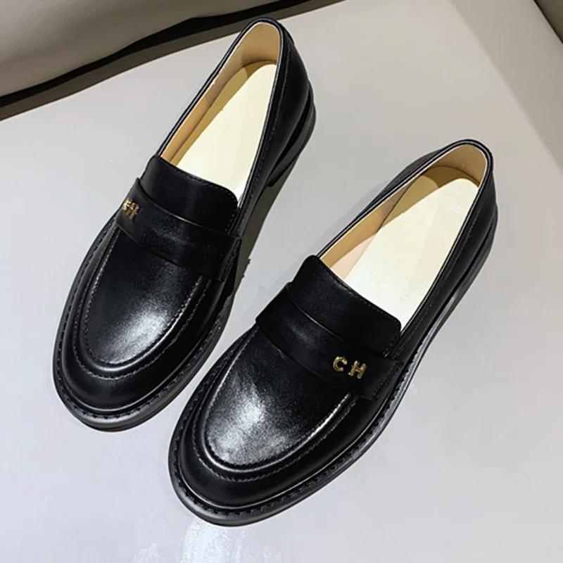 Женские Летние кожаные туфли женские броги женская обувь на плоской подошве