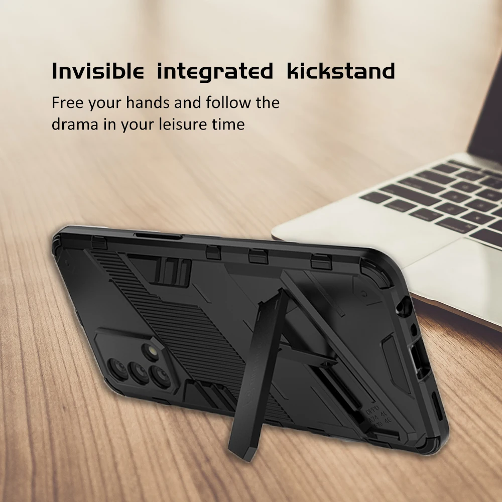 shockproof casing for oppo a74 a53 a93 punk back cover hard case with kickstand free global shipping