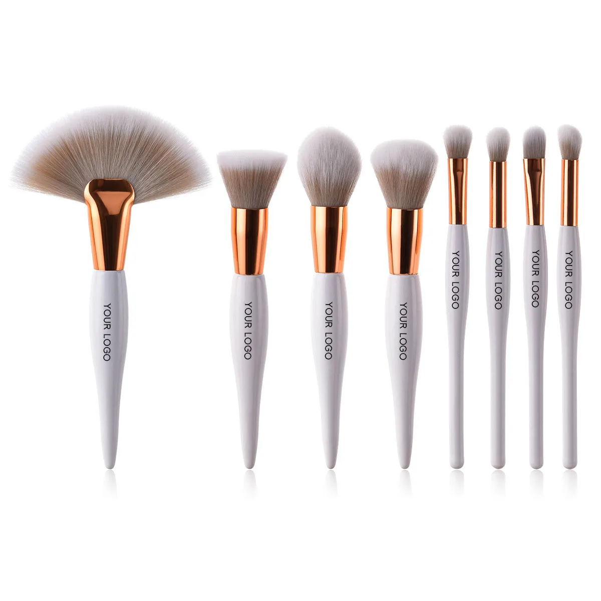 Makeup Tools Brush 8 Pcs White Fan Powder Makeup Brush Set Private Label 8Pcs Unicorn Professional Makeup Brushes Dropshipping