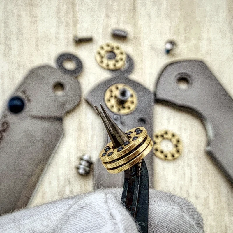 2 шт. латунная рама складной нож подшипник Флиппер керамический для Land 812 |