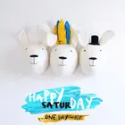 Животные Лебедь тигра льва панды голова настенное крепление Мягкие плюшевые игрушки Спальня украшение фетр искусство на стену подвесные куклы фото реквизит