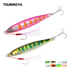 TSURINOYA 8 шт. прибрежных джиг мета-приманка комплект Стингер, 20 г, 30 г, 40 г заброса медленное заслонка морской жесткая рыболовная приманка на окуня морского окуня