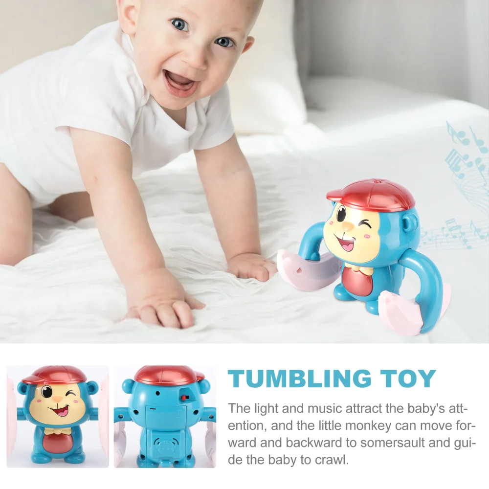 

1PC Baby Crawling Somersault Plaything Cartoon Tumbling Electric Monkey