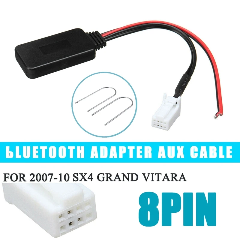 Автомобильный 8Pin Bluetooth модуль радио стерео аудио Aux кабель адаптер для Suzuki SX4 Grand