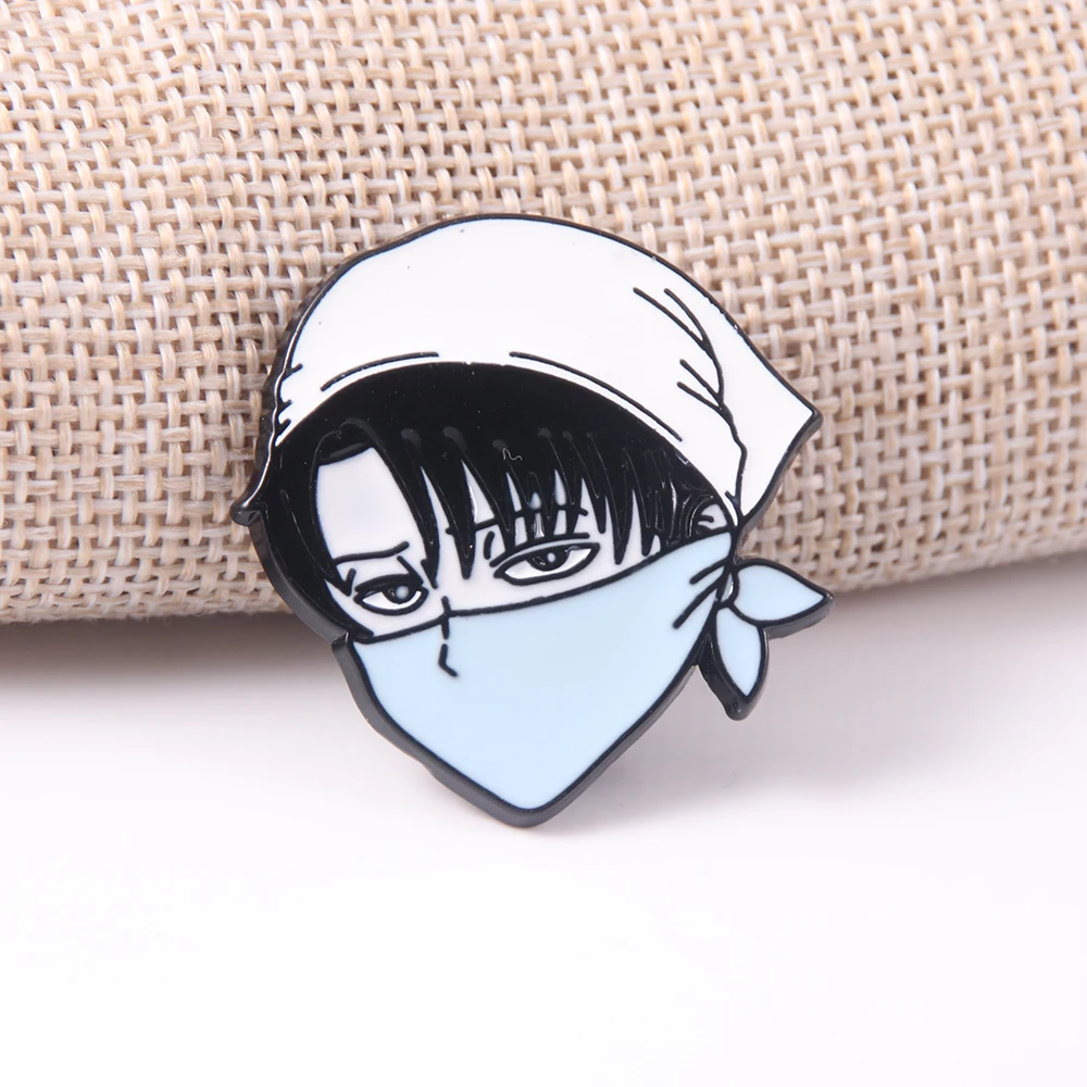Аниме атака на Титанов булавки брошь Shingeki No Kyojin Levi Ackerman Mikasa значок Броши для