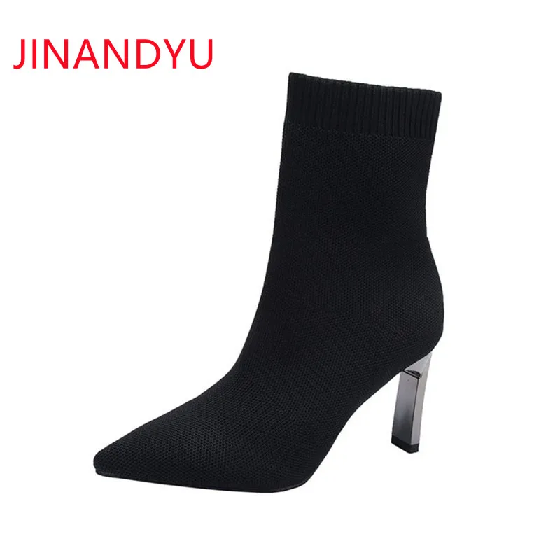 

High Heel Shoe Ankle Boots Large Size Shoes for Women High Heels Spring Autumn Woman Boots Fashion Trend Ladies Shoes with Heels