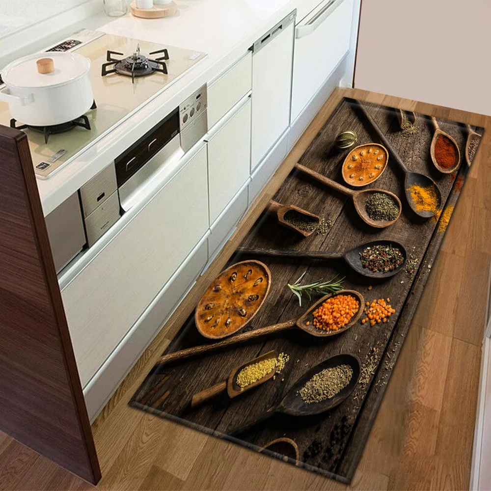 

Modern Kitchen Doormat Decoration Bedroom Carpet Bedside Living Room Mat Bathroom Anti-Slip Floor Home Balcony Hallway Long Rug