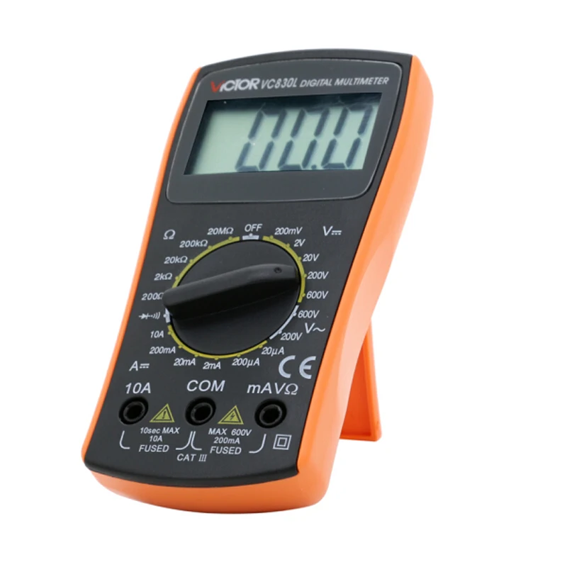 

VICTOR VC921VC830L Digital Multimeter DMM Integrated Personal DC AC Voltage Meter Pocket Capacitance Resistance Frequency Tester