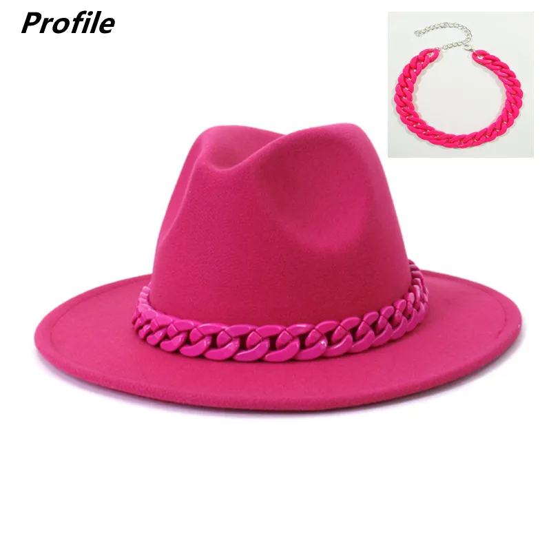 

Wholesale Fedora Hat Acrylic Three-piece Set Thicken Autumn/Winter New Accessories Jazz Stage Felt Hat шляпа женская