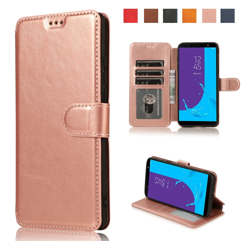 Роскошный чехол портмоне с откидной крышкой для samsung A6 A7 A9 2018 Galaxy J8 J6 J4 плюс J3 J5 J7 2017