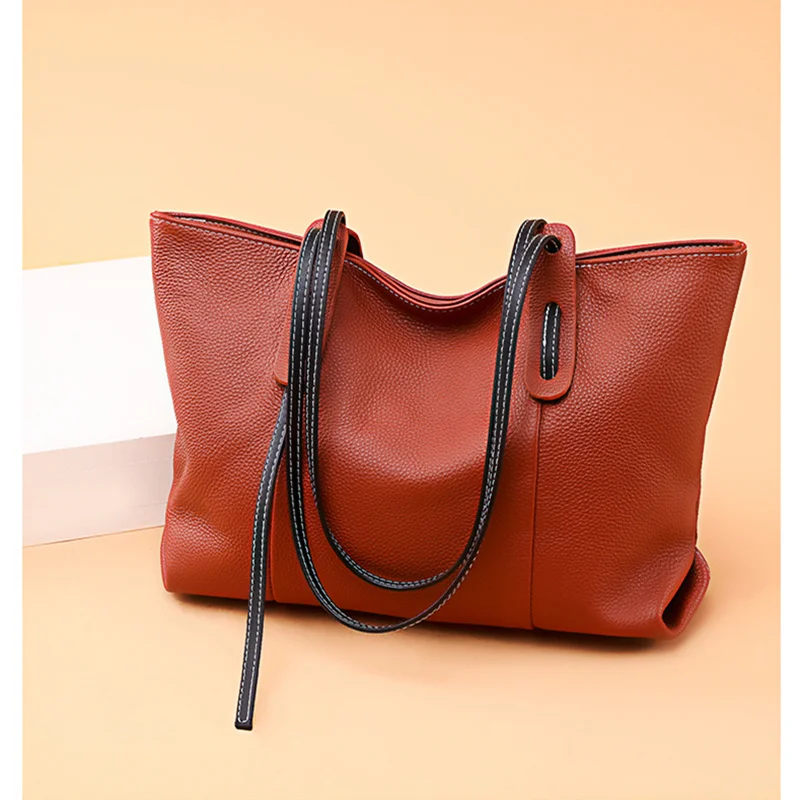 

Luxury Brand Women Shoulder Bag 100% Genuine Leather Handbags High Quality Cowhide Female Messenger Bag Fashion Ladies Totes Sac