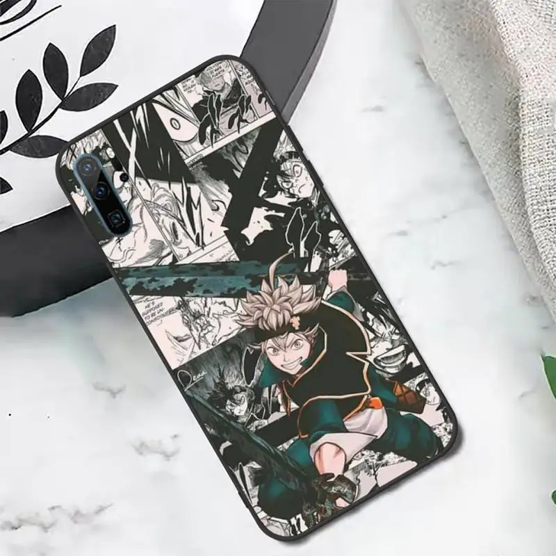 

Black Clover Japan anime Phone Case For Huawei honor Mate P 10 20 30 40 i 9 8 pro x Lite smart 2019 nova 5t