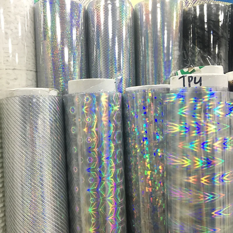 

XHT-420 holographic transparent TPU reflective polyester film