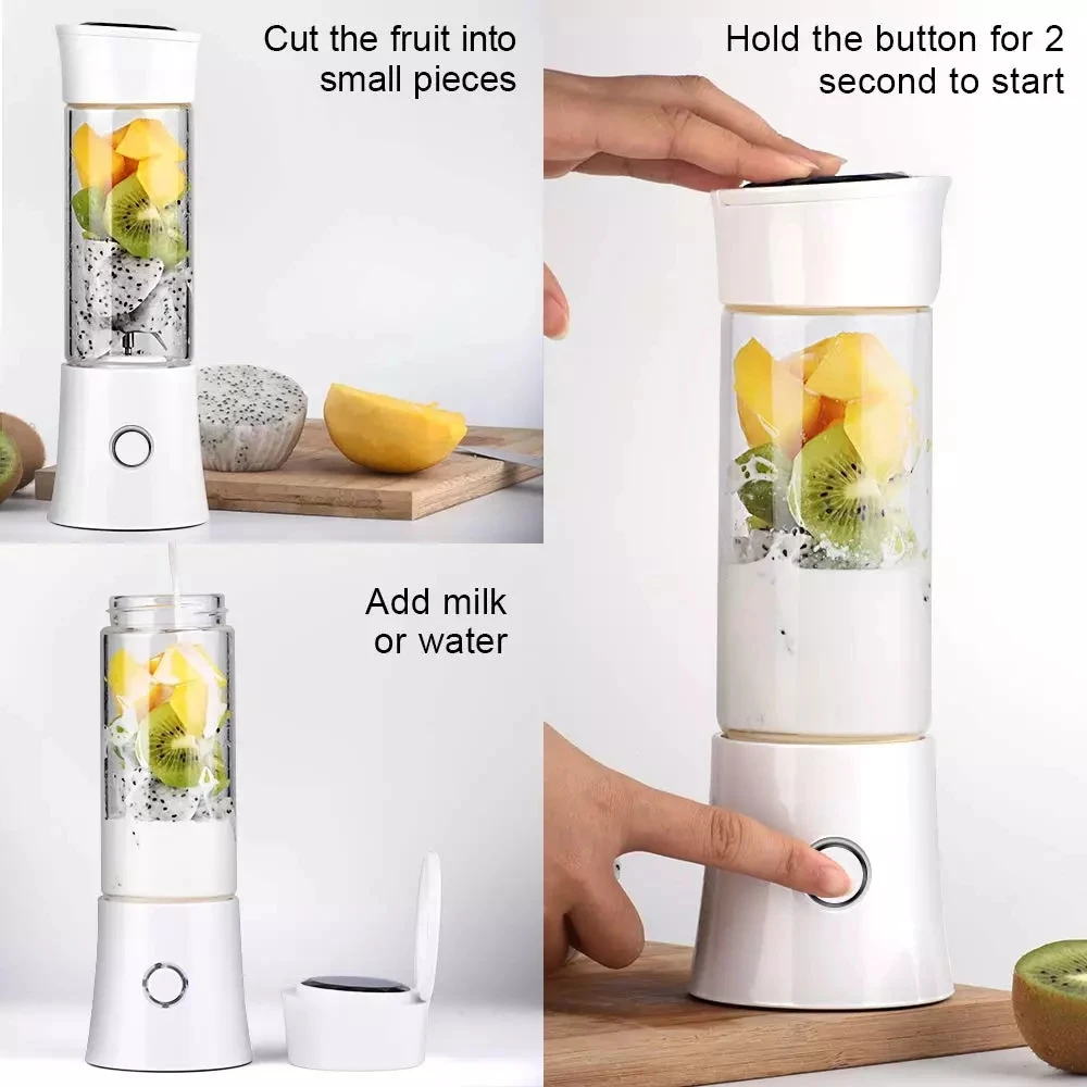 Kaufen EZSOZO 600ML Electric Juicer Smoothie Blender Cup Portable Blender USB Juicers Mini Food Processor Kitchen Appliance Blenders