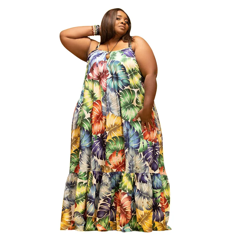 

L-4XL Plus Size Sleeveless African Dresses For Women 2021 Vetement Femme Dashiki Print Africa Clothes Dashiki Ankara Dresses