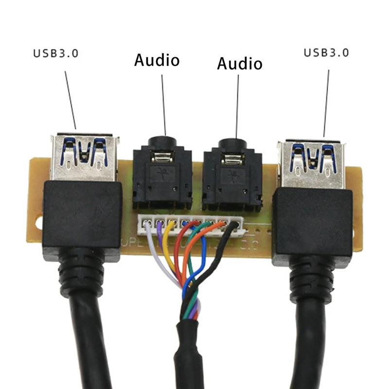 60 см передний чехол Панель USB3.0 + HD аудио Jack Порты I/O плата Внутренний провод USB