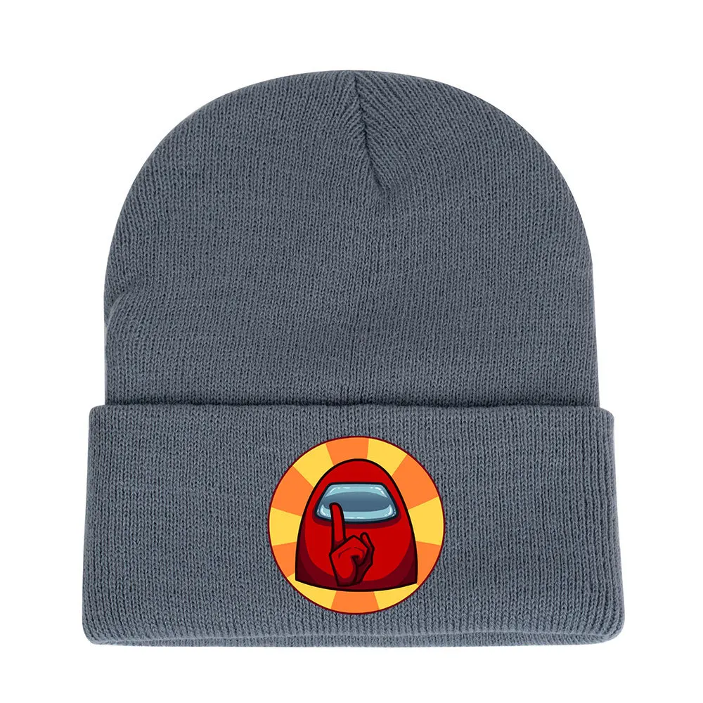 

2021 Winter Hats for Women Men Among Us Game Knitted Hat Cartoon Beanies Solid Cool Hat Autumn Beanie Warm Bonnet Casual Cap