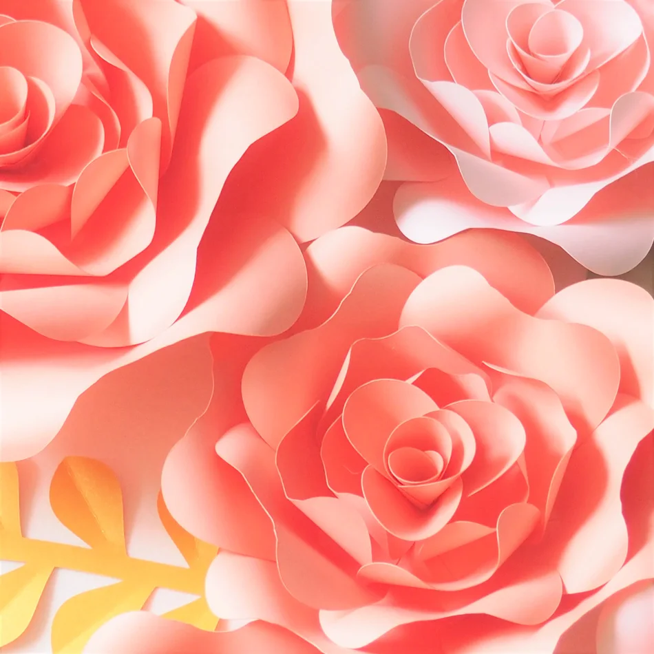 Искусственные цветы сделай сам гигантские бумажные 7 шт. + 5 оставленных украшений