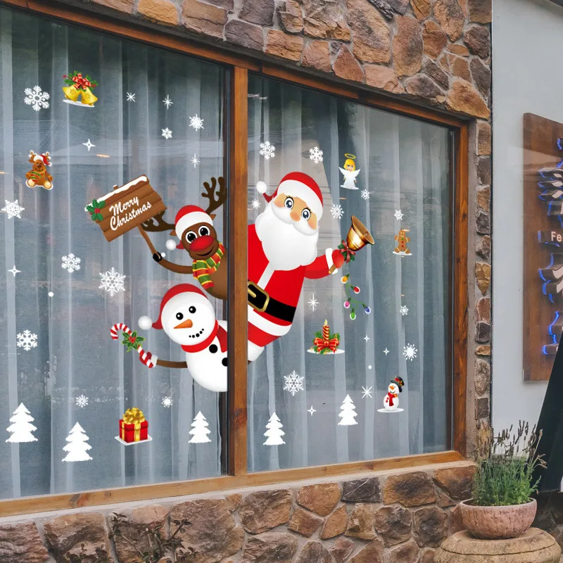 Новогодние наклейки на окно