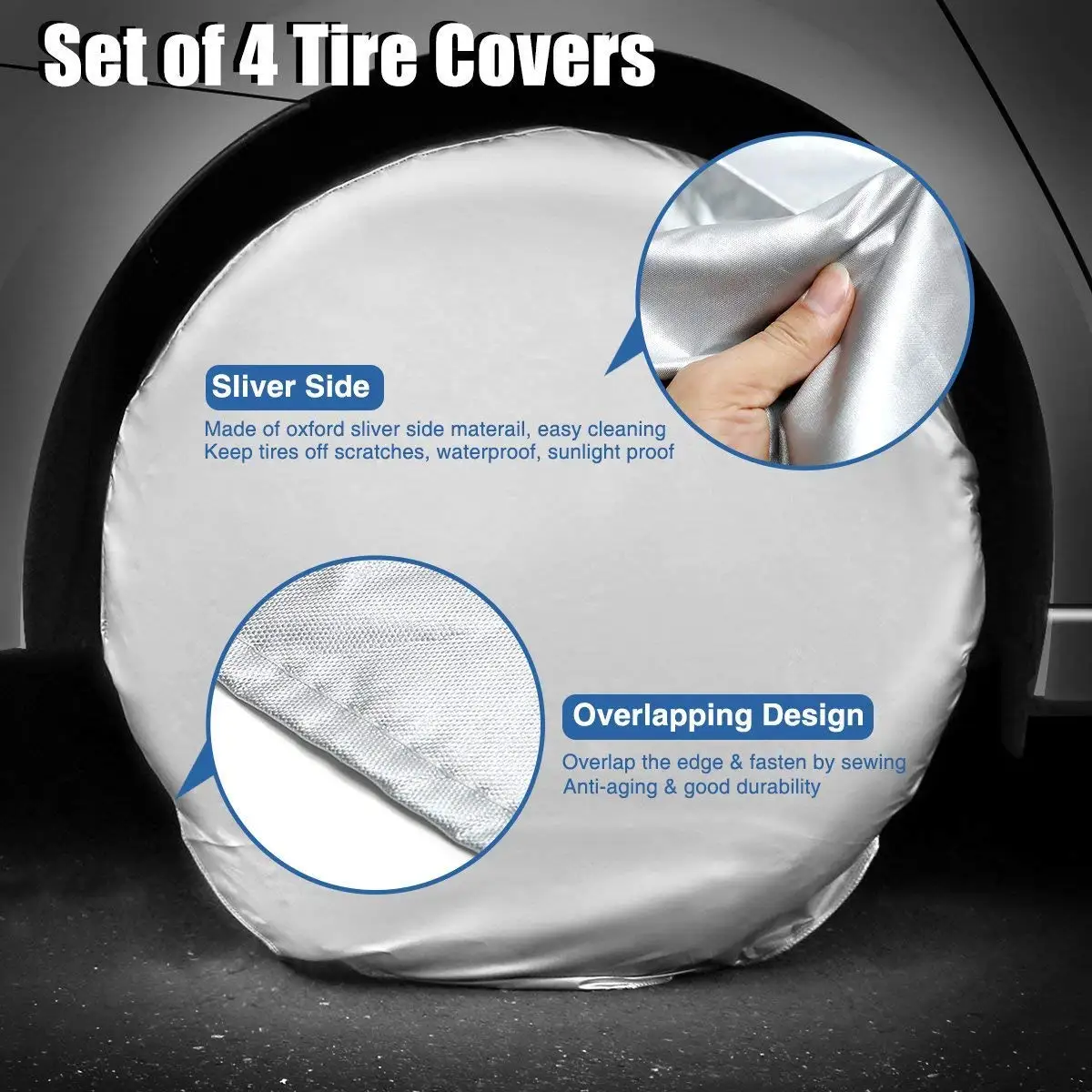 Универсальный сверхмощный чехол для автомобильных колес RV 27 29 дюймов колпачки