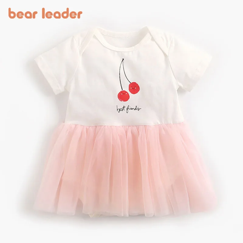 

Bear Leader/милое Сетчатое платье в стиле пэчворк для маленьких девочек; Новые модные вечерние костюмы принцессы; Одежда с принтом вишни для малы...