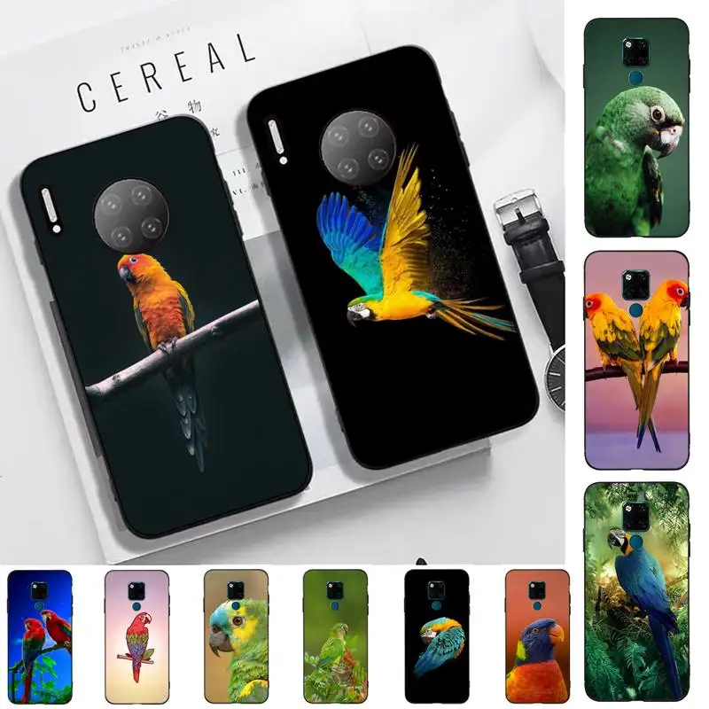 

FHNBLJ Parrot Bird Phone Case for Huawei Mate 20 10 9 40 30 lite pro X Nova 2 3i 7se