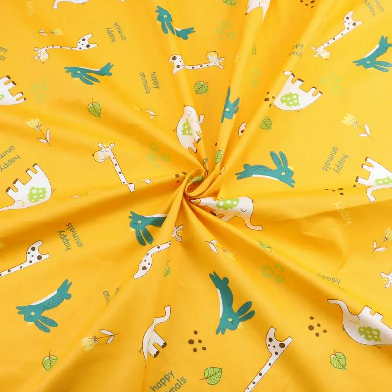 Жираф Щенок слон хлопок саржа ткань пэчворк ручная работа Сделай Сам шитье