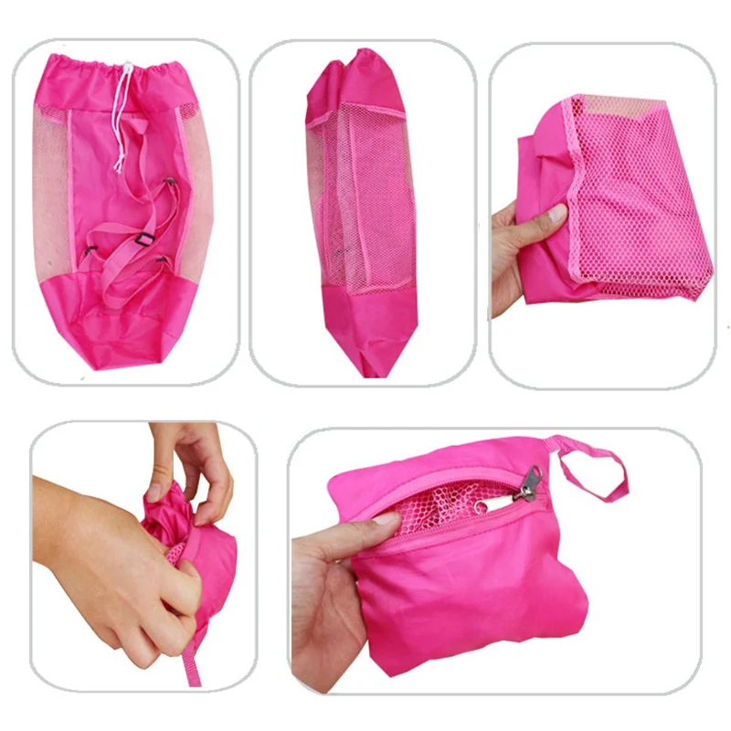 

Portable Beach Bag Foldable Mesh Swimming Bag For Children Beach Toy Baskets Storage Bag Kids Outdoor Swimming Waterproof Bags