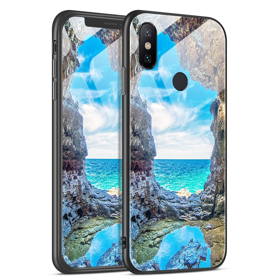 H115 Чехол из закаленного стекла для Xiao mi A1 A2 A2Lite Edge Cover для Xiaomi mi 6 6X для задней крышки, Твердый чехол с полной защитой звездного цвета - Цвет: H115