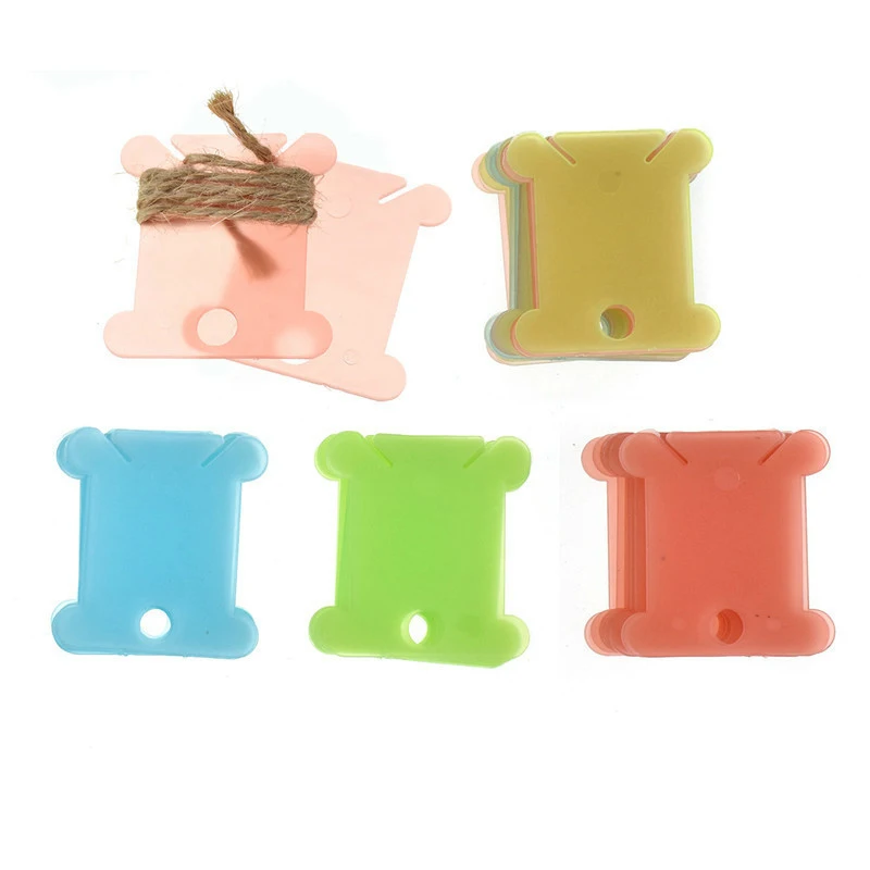 100 шт. швейная обмотка крестиком доска для вышивки пластиковой нитью бобины ниток