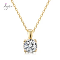 6 5mm ef round moissanite necklace diamond test passed 18k white gold plated luxury 925 silver jewelry gift neckalce for woman