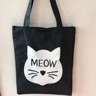 Женская сумка-тоут с принтом в виде кошки