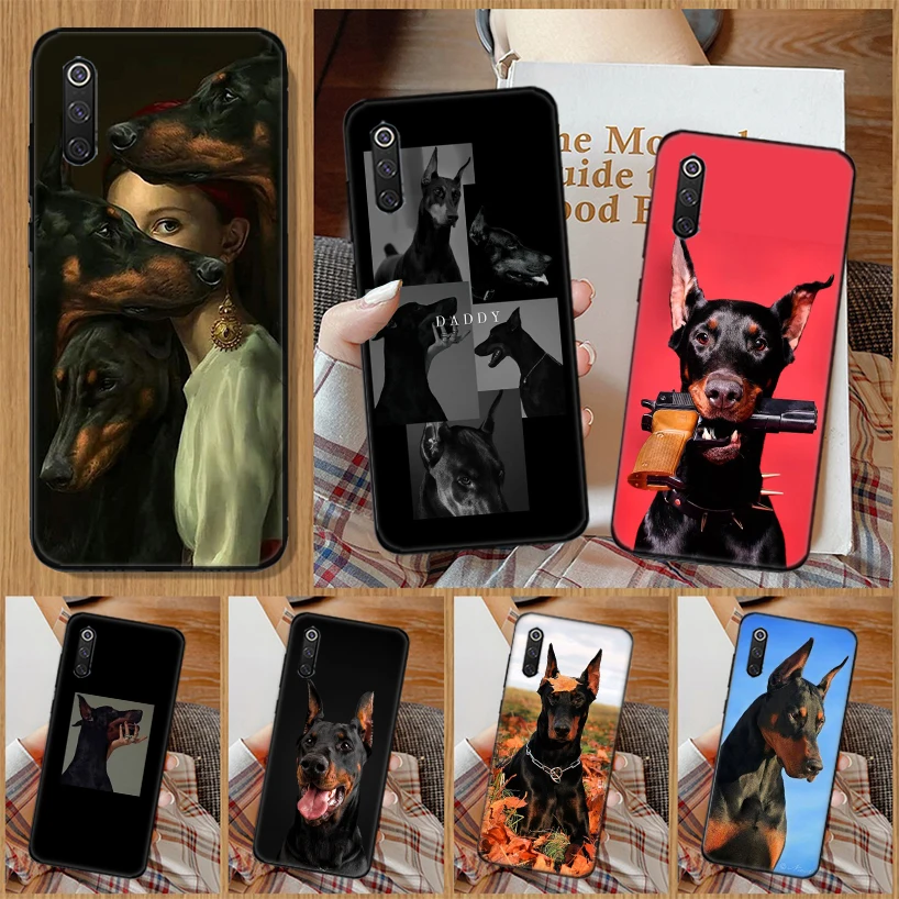 

Black Dachshund Doberman Phone Case For Xiaomi Redmi Note 10 Pro 10S 9S 8T 7 8 9 9A 9C 8A 7A 6A 5 6 S2 K20 Black Print Cover Coq