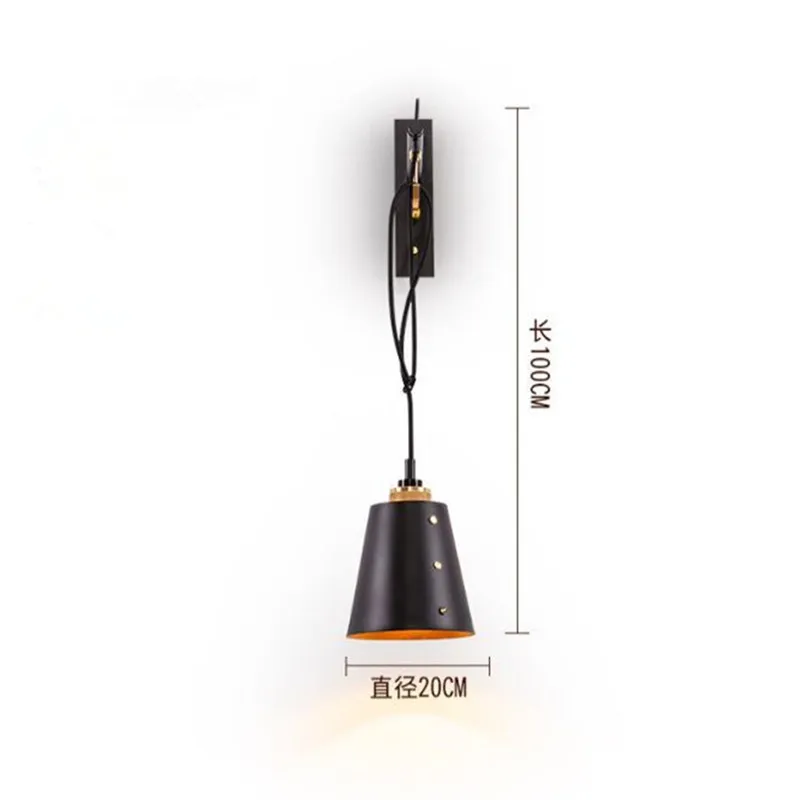 

Nordic Home Dec Art Creatve Wall Light Retro Loft Adjustable Living Room Bar Aisle Balcony Designer Light With Led Bulbs
