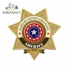 EARLFAMILY 13 см x 12,9 см для значков шерифа, ремонтные наклейки, креативные автомобильные наклейки, автомобильные аксессуары, водонепроницаемая царапина с окклюзией