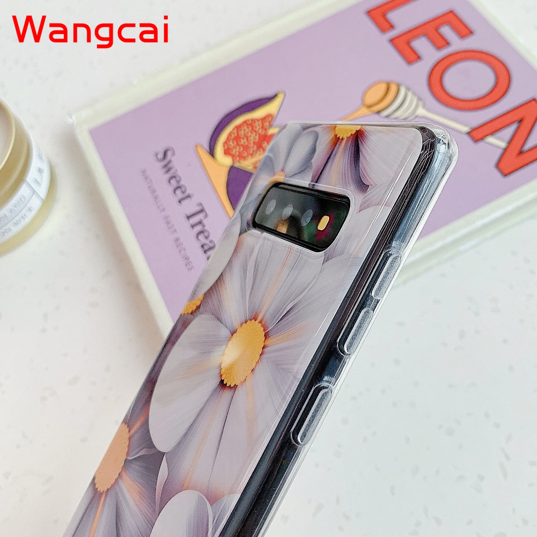 flower leaf case for samsung galaxy a70 a30s a50s a30 a20 a10 a50 m10 s10 note 10 9 s10 s9 s8 plus soft imd cover with holder free global shipping