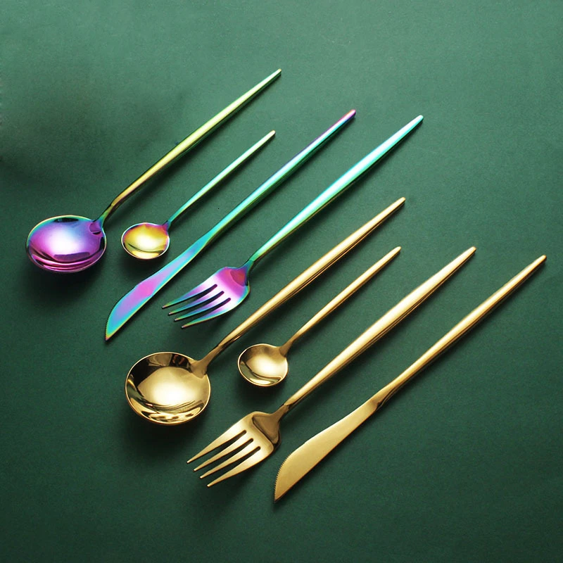 Набор столовых приборов из нержавеющей стали 304 роскошный нож вилка ложка десерт