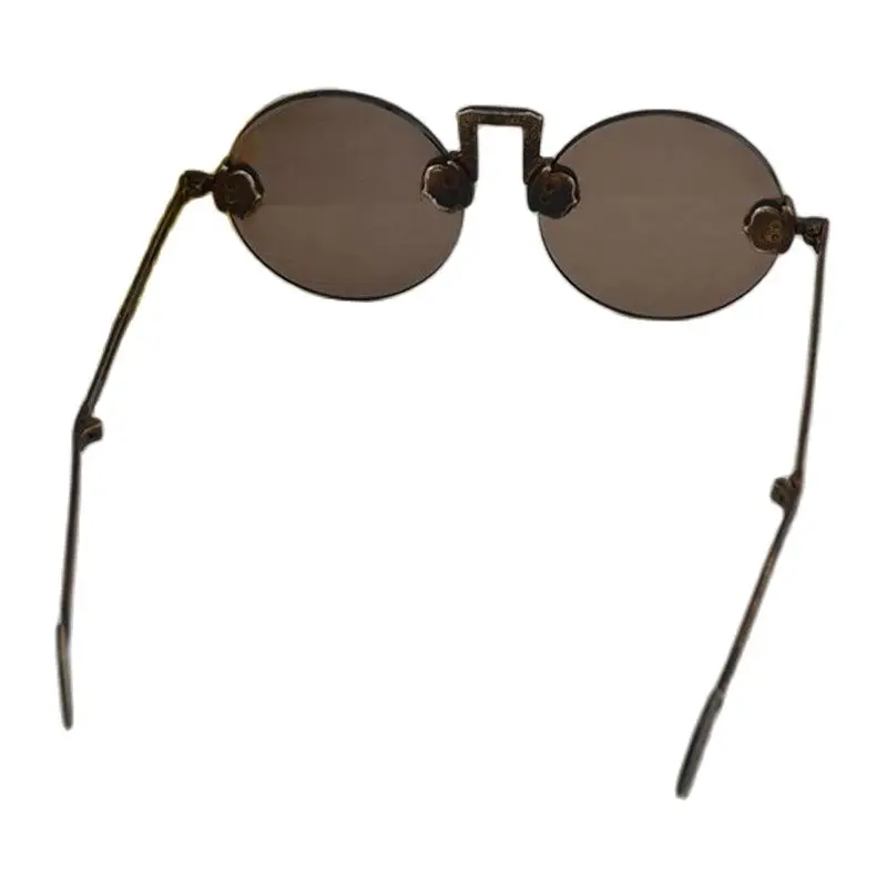 

Old Shanghai Republic Natural Crystal Glasses Pure Copper Frame Sunglasses