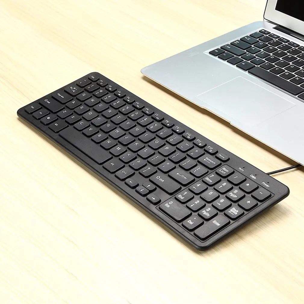 Проводная USB клавиатура Удобная Тихая шоколадная Клавиатура прочная ультра
