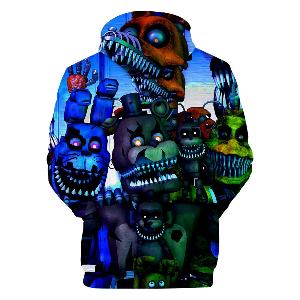 Fnaf толстовки Толстовка Five Nights At Freddy's куртка пальто весна Harajuku мультфильм Медведь FNAF Толстовка Женские кофты Fnaf